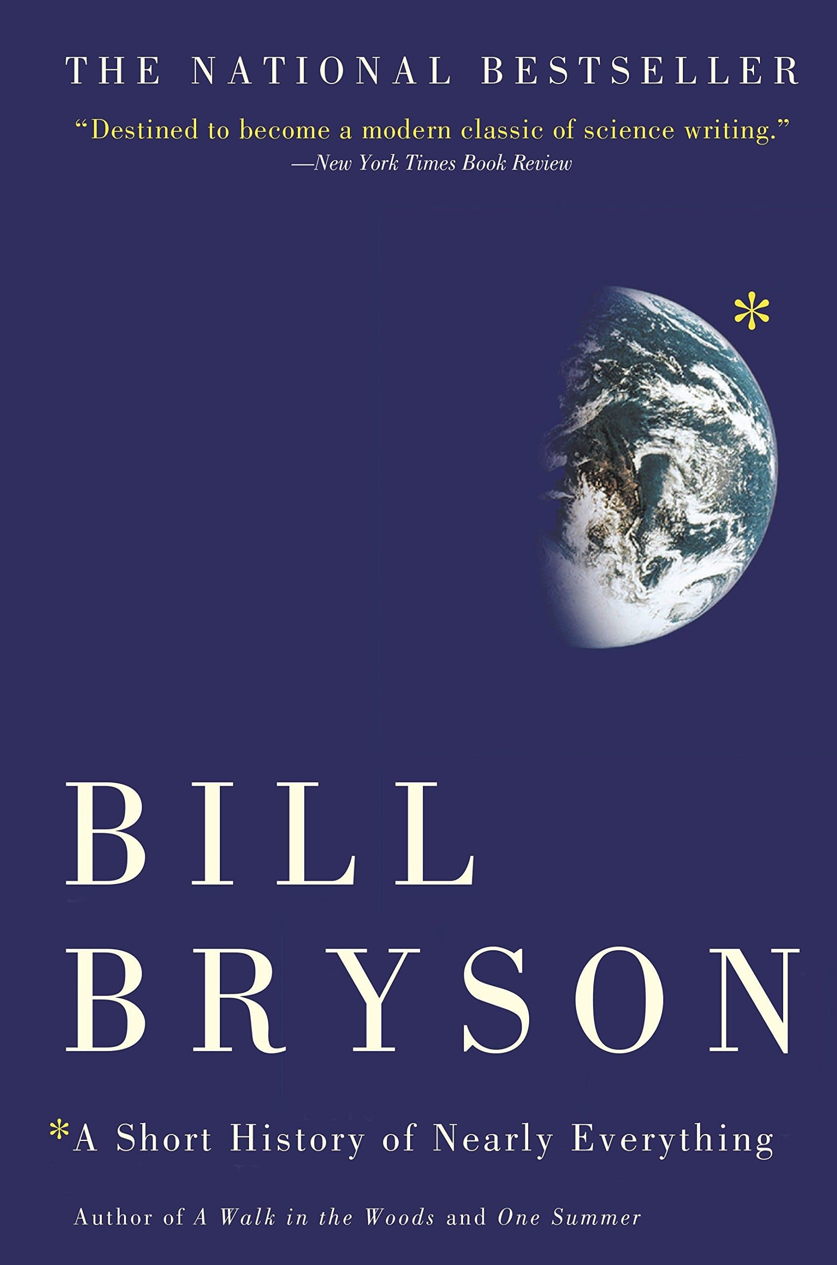 The book cover for “A Short History of Nearly Everything” by Bill Bryson